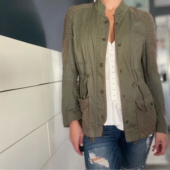 Military Jacket with Eyelet detail small - Picture 8 of 13